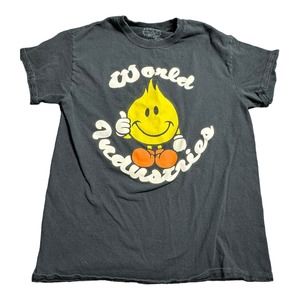 World Industries Adult T-Shirt Size Medium Flame Boy Skateboard Thumbs Up